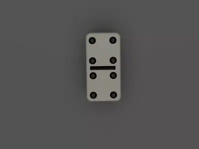 ivory domino piece 23 3D model