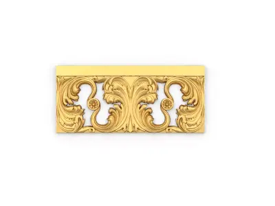 Classic carved decor ornament 348  3D model