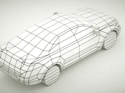 Generic Sedan v14 Low-poly 3D model