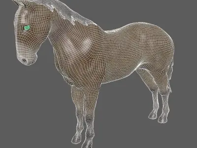 horse 3D model 3D model purchase
