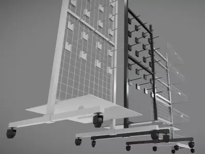 Supermarket Shelves Low-poly 3D model