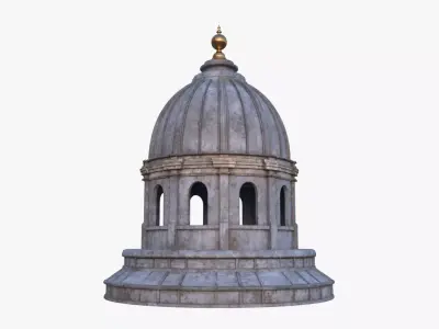 Roof gazebo 0001 Low-poly 3D model