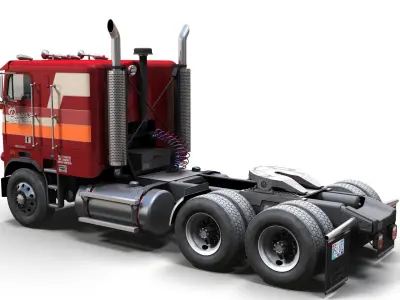 Freightliner FLT 1980 Low-poly 3D model
