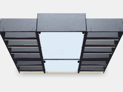 HAVSTA Storage combination w glass doors Low-poly 3D model