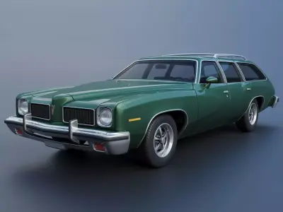 Pontiac LeMans Safari Wagon 1973 3D print model