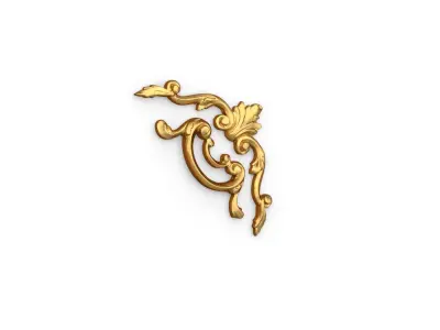 Classic carved corner decor ornament 372 3D model