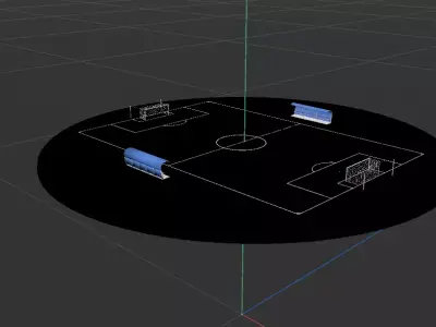 Football Field Free 3D model