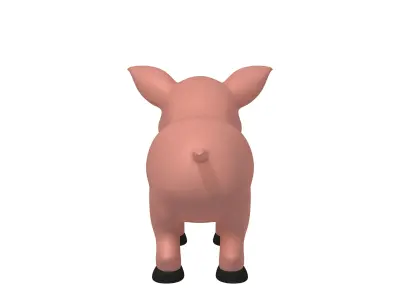 Pig cartoon 3D model