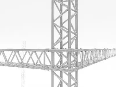 Modular scaffolding Model Low-poly 3D model
