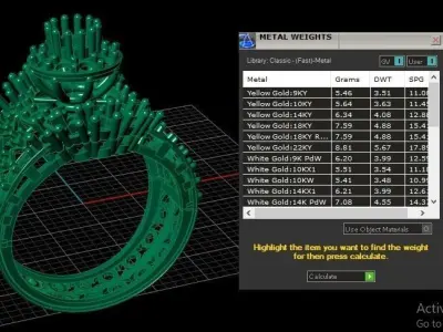 LUXURY FEMALE RING 3D PRINTABLE MODEL 3D print model