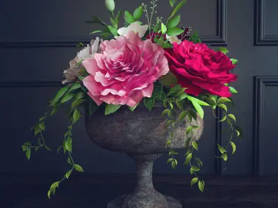 Floral arrangement 3D model