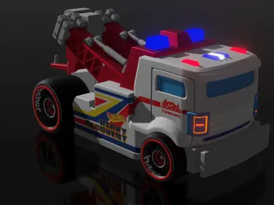 Truck toy with lights 3D model