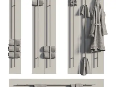 Bathroom Accessories Set 3D model