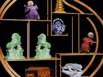 Chinese decorative self   3D model