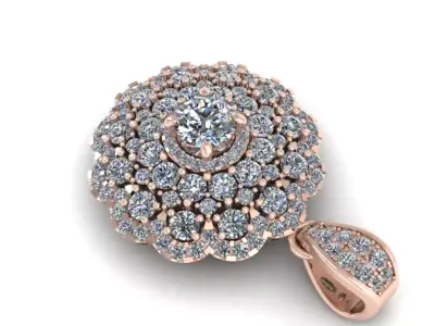 Diamond Gold Pendant CG03 3D print model