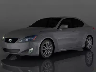 Lexus IS350 Low-poly 3D model