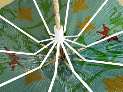 High Detailed Cocktail Umbrella 3D model