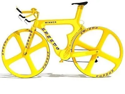 Yellow Bicycle 3D model