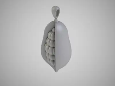 Cocoa Bean Necklace 3D print model