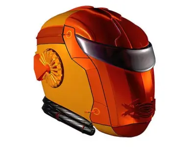 Futuristic Helmet 3D model 3D model