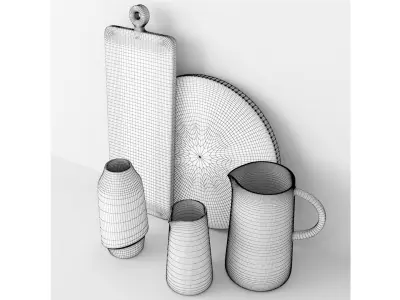 Kitchen Olivia - Accessories Low-poly 3D model