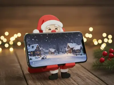 Santa Claus phone stand 3D print model