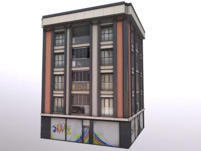 Architectural Building-5 Free low-poly 3D model