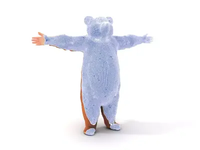 Cartoon Bear Texture model pack Low-poly 3D model