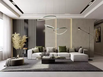 interior living room scene 32 3D model