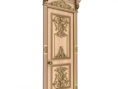 Carved Door Classic 0902 Wood Low-poly 3D model