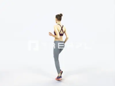 Beauty 03H Running Jogging Sports Woman Low-poly 3D model