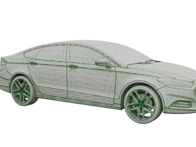 Ford Fusion 2013-2020 years Low-poly 3D model