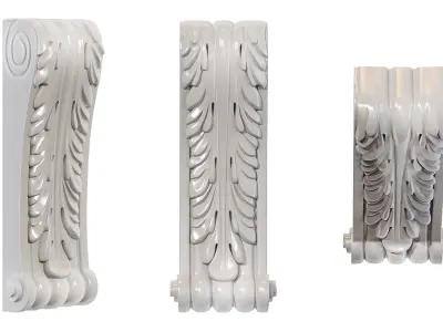 Classic corbel 01 3D model