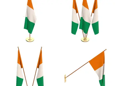 Ivory Coast  Flag Pack  3D model