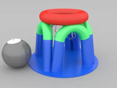 Inflatable game balloon Low-poly 3D model