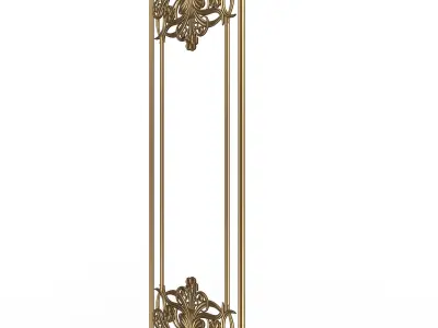 Boiserie Carved Decoration Panel 011 Low-poly 3D model