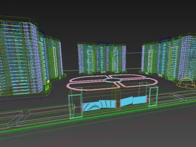 Residential apartments 3D model