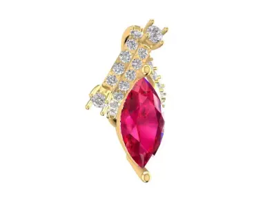 Luxury Marquise Gemstone Pendant 3D Model 2240 3D print model