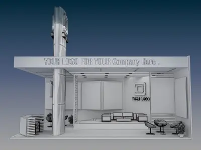 Booth Exhibition Stand a533c 3D model