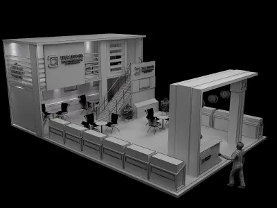  Booth Exhibition Stand a482 3D model