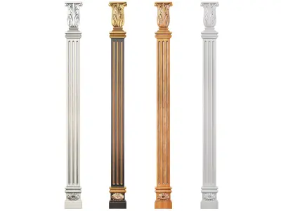Classic pilaster 05 3D model