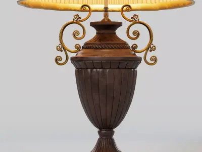 Vintage Table Lamp - Classic Baroque Style 3D model