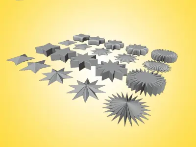 Star Pack 01 Free 3D model