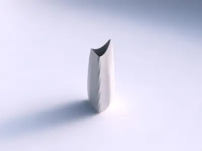 Vase curved tipping triangle 2 with uniform polygons 3D print model