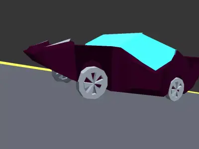 Car Gas Low-poly 3D model