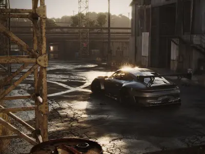 Porsche Warehouse - Full Cgi 3D model