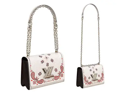 Louis Vuitton Bag Twist Printed White Epi 3D model