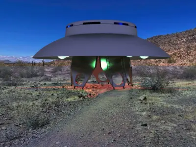 Invader saucer Free 3D model