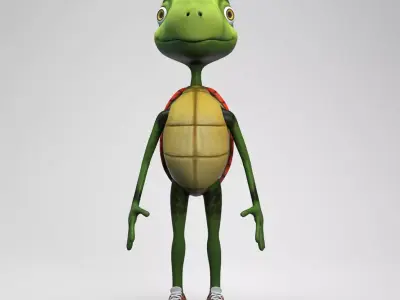 Turtle cartoon 3D model