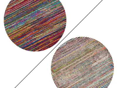 Round Rug Set 255 3D model
